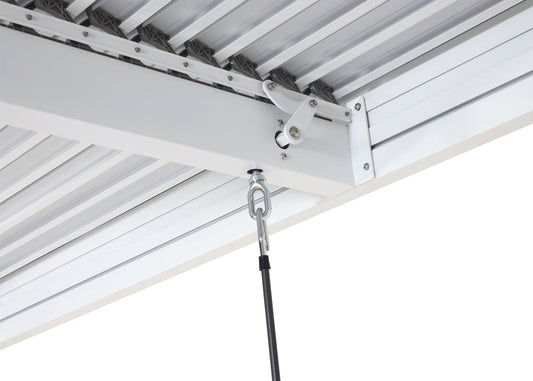 Cosmo Casa - Pergola - Tuinpaviljoen met Lattendak & Regengoot - Aluminium Frame - 3×3 m - Wit