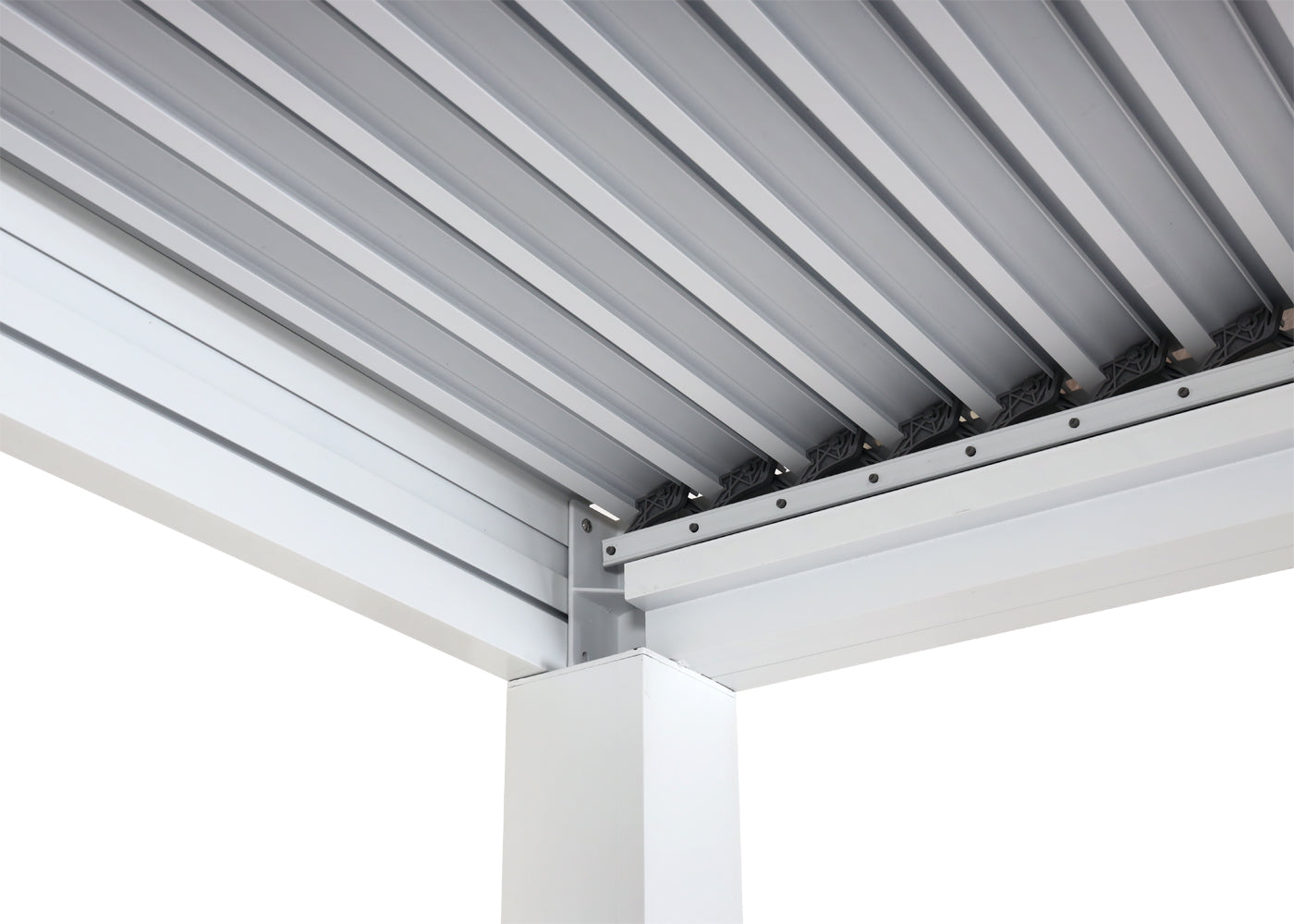 Cosmo Casa - Pergola - Tuinpaviljoen met Lattendak & Regengoot - Aluminium Frame - 3×3 m - Wit