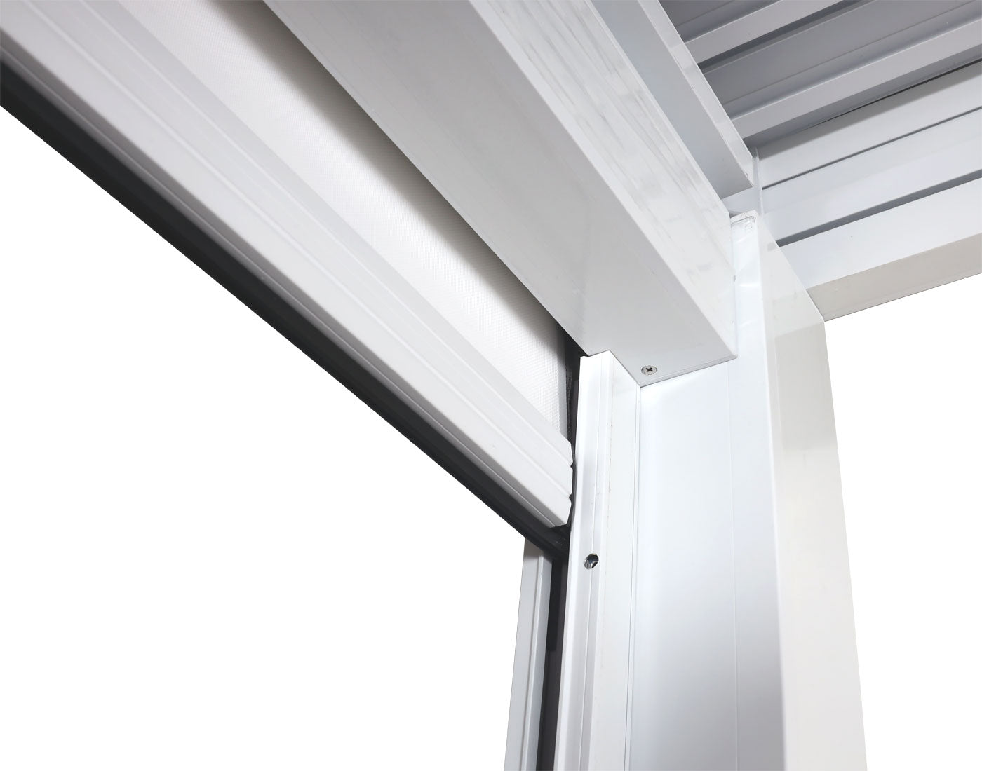 Cosmo Casa - Pergola met Zijwand - Lamellenpaviljoenrolgordijn Stormvast - Aluminium Frame - Wit - 3×3 m