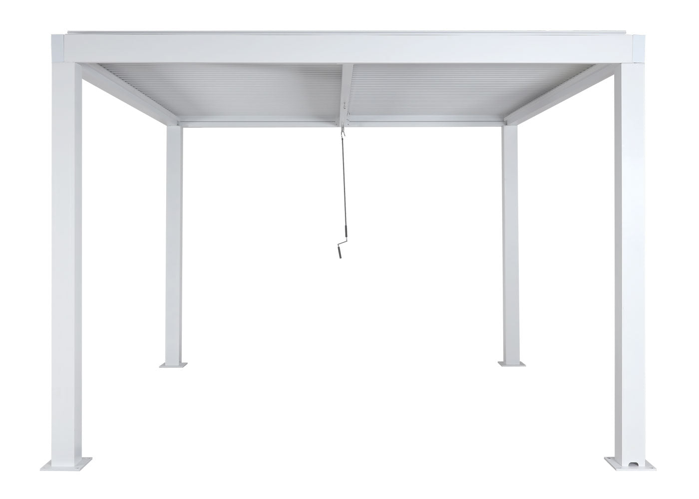 Cosmo Casa - Pergola - Tuinpaviljoen met Lattendak & Regengoot - Aluminium Frame - 3×3 m - Wit