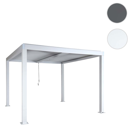 Cosmo Casa - Pergola - Tuinpaviljoen met Lattendak & Regengoot - Aluminium Frame - 3×3 m - Wit