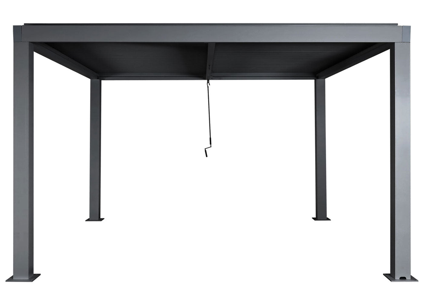 Cosmo Casa - Pergola - Tuinpaviljoen met Lattendak & Regengoot - Aluminium Frame - 3×4 m - Antraciet