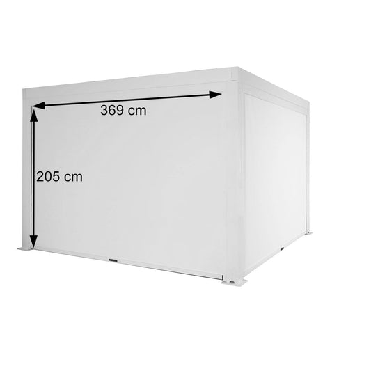 Cosmo Casa - Zijwand voor Pergola - Paviljoenrolgordijn Vervangende Zijwand - Stoftextiel - Antraciet - 3×4 m