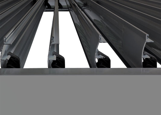 Cosmo Casa - Pergola met Zijwand - Lamellenpaviljoenrolgordijn Stormvast - Aluminium Frame - Antraciet - 3×3 m