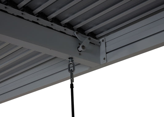 Cosmo Casa - Pergola - Lamellenpaviljoen met Regengoot Stormvast - Aluminium Frame - Antraciet - 3×4 m