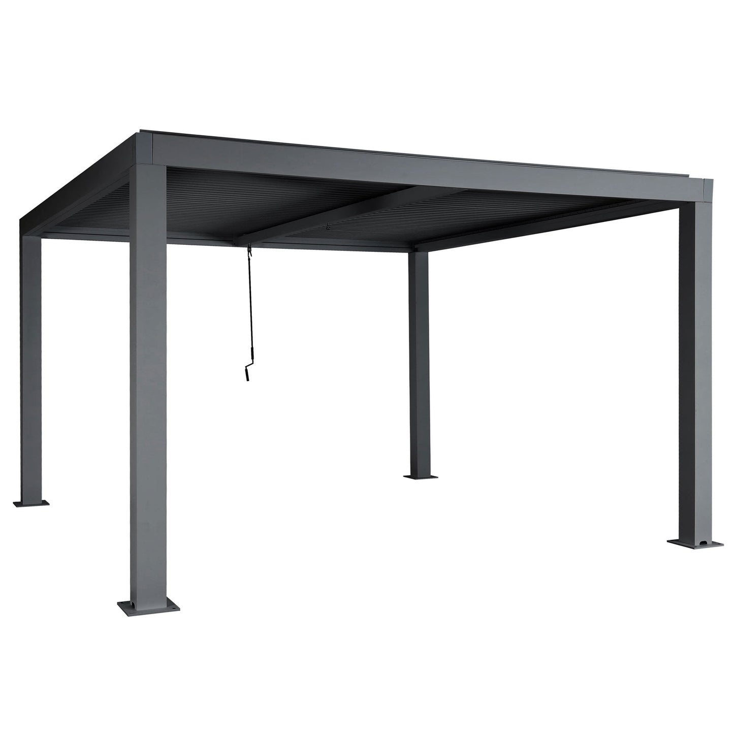 Cosmo Casa - Pergola - Lamellenpaviljoen met Regengoot Stormvast - Aluminium Frame - Antraciet - 3×4 m