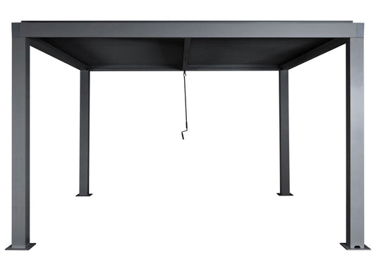 Cosmo Casa - Pergola - Lamellenpaviljoen met Regengoot Stormvast - Aluminium Frame - Antraciet - 3×4 m
