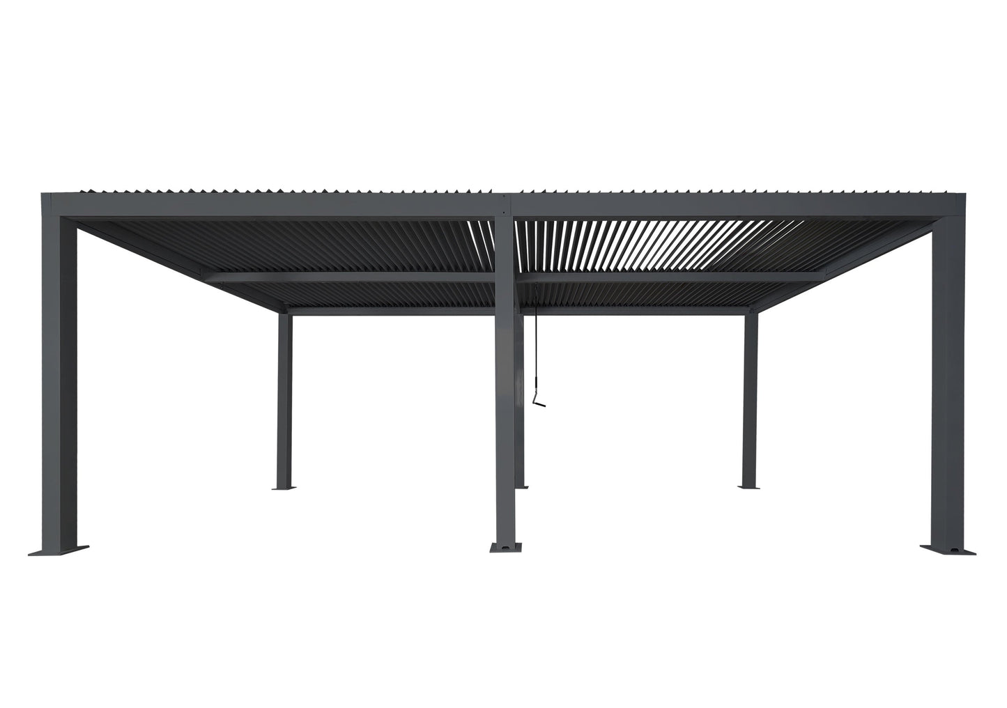 Cosmo Casa - Pergola - Lamellenpaviljoen met Regengoot Stormvast - Aluminium Frame - Antraciet - 3×6 m