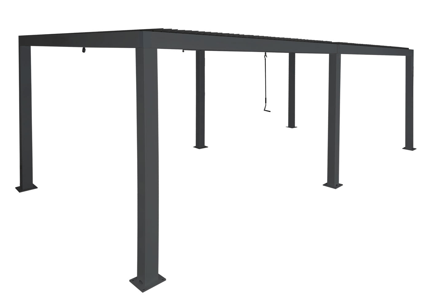 Cosmo Casa - Pergola - Lamellenpaviljoen met Regengoot Stormvast - Aluminium Frame - Antraciet - 3×6 m