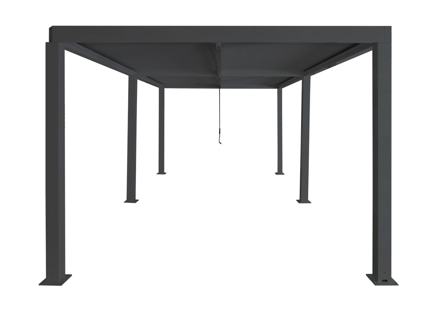 Cosmo Casa - Pergola - Lamellenpaviljoen met Regengoot Stormvast - Aluminium Frame - Antraciet - 3×6 m