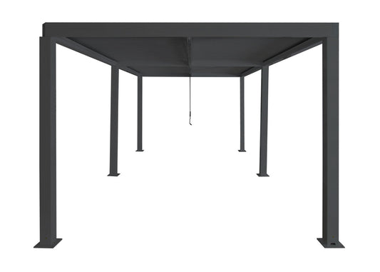 Cosmo Casa - Pergola - Lamellenpaviljoen met Regengoot Stormvast - Aluminium Frame - Antraciet - 3×6 m