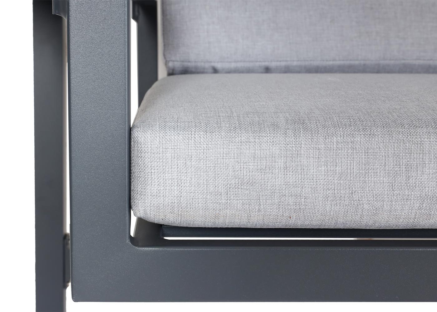 Cosmo Casa - Aluminium Hollywoodschommel - Tuinschommel met Ligfunctie en Dak - Olefin Textiel & Aluminium - Grijs - 195×221×131 cm