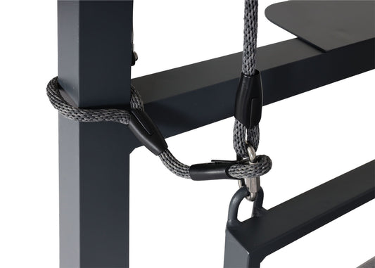 Cosmo Casa - Aluminium Hollywoodschommel - Tuinschommel met Ligfunctie en Dak - Olefin Textiel & Aluminium - Grijs - 195×221×131 cm