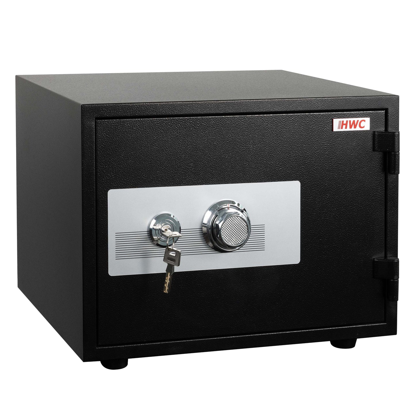 Cosmo Casa - Kluis - Brandwerend 60 min veilig dubbel grendelslot - Metaal - Zwart - 38×50×44 cm (19 l)