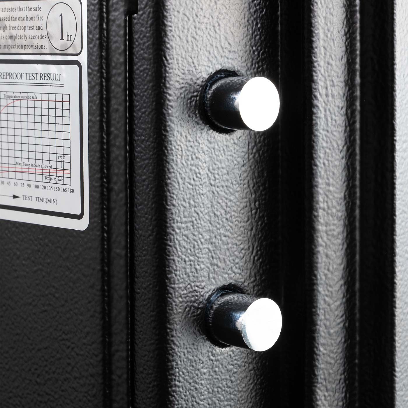 Cosmo Casa - Kluis - Brandwerend 60 min veilig dubbel grendelslot - Metaal - Zwart - 38×50×44 cm (19 l)