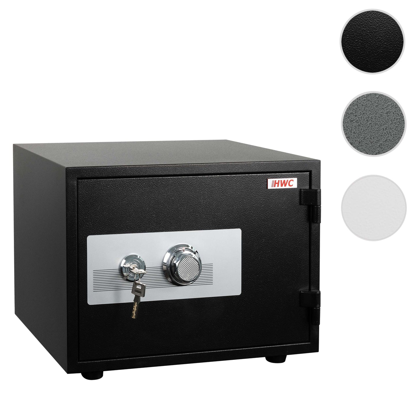 Cosmo Casa - Kluis - Brandwerend 60 min veilig dubbel grendelslot - Metaal - Zwart - 38×50×44 cm (19 l)