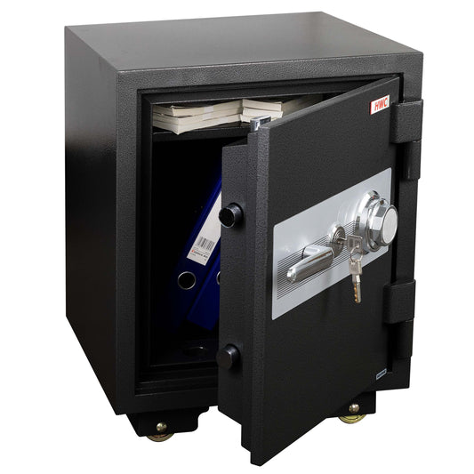 Cosmo Casa - Kluis - Brandwerend 60 min - Metaal - Zwart - 60×46×47 cm (39 l)