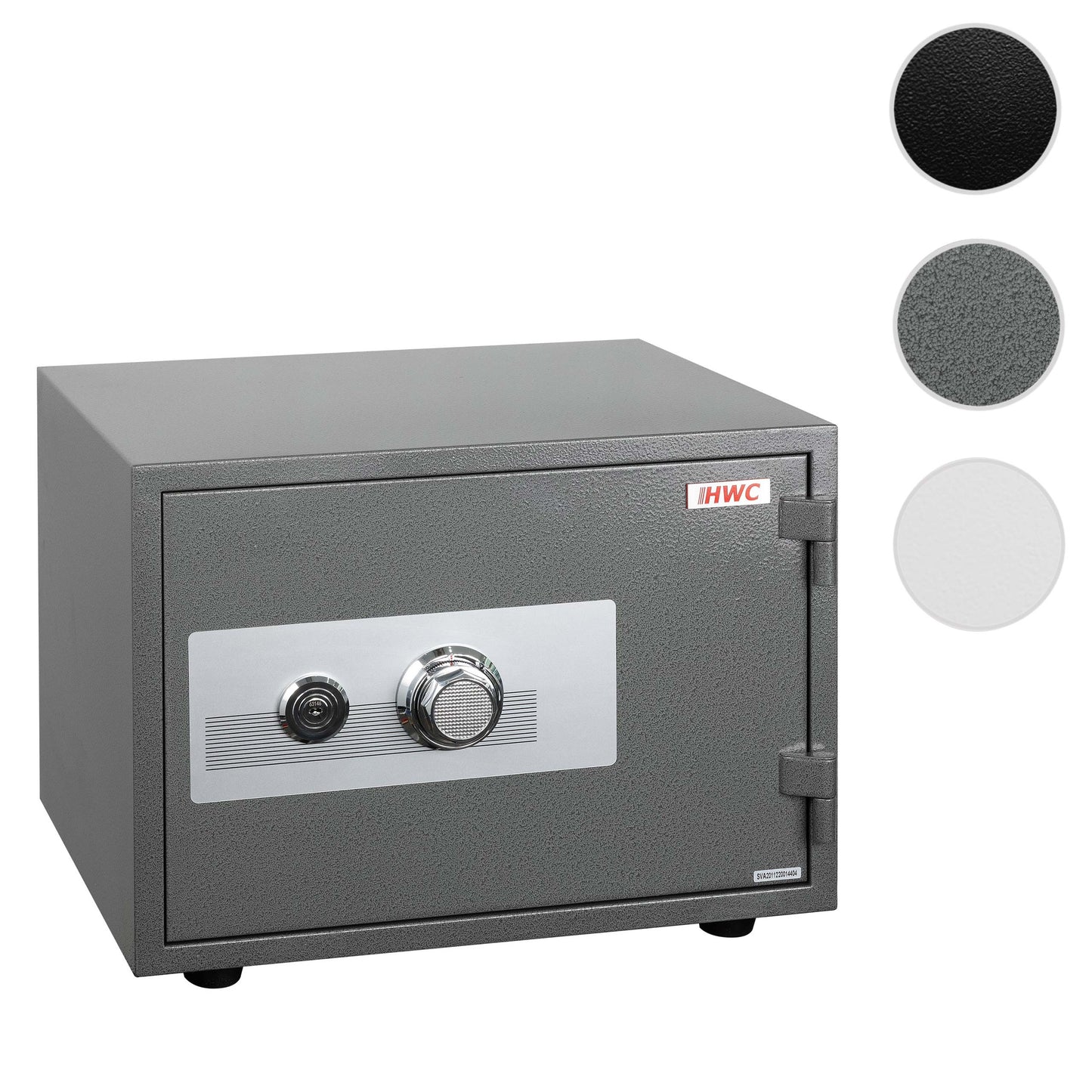 Cosmo Casa - Kluis - Brandwerend 60 min dubbel grendelslot - Metaal - Grijs - 38×50×44 cm (19 l)