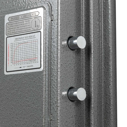 Cosmo Casa - Kluis - Brandwerend 60 min - Metaal - Grijs - 52×36×39 cm (20 l)