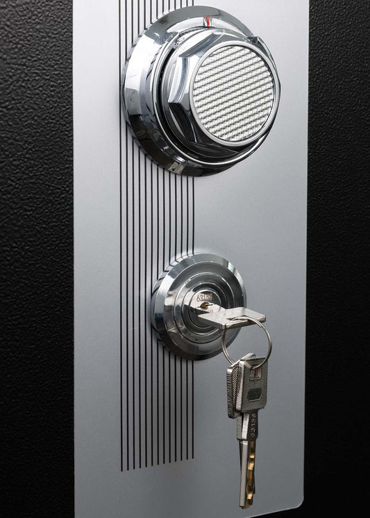 Cosmo Casa - Kluis - Brandwerend 60 min - Metaal - Grijs - 52×36×39 cm (20 l)