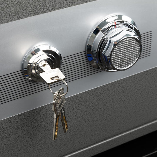 Cosmo Casa - Kluis - Brandwerend 60 min - Metaal - Grijs - 60×46×47 cm (39 l)