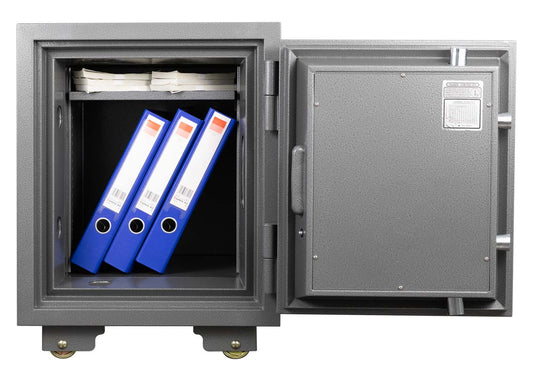 Cosmo Casa - Kluis - Brandwerend 60 min - Metaal - Grijs - 60×46×47 cm (39 l)