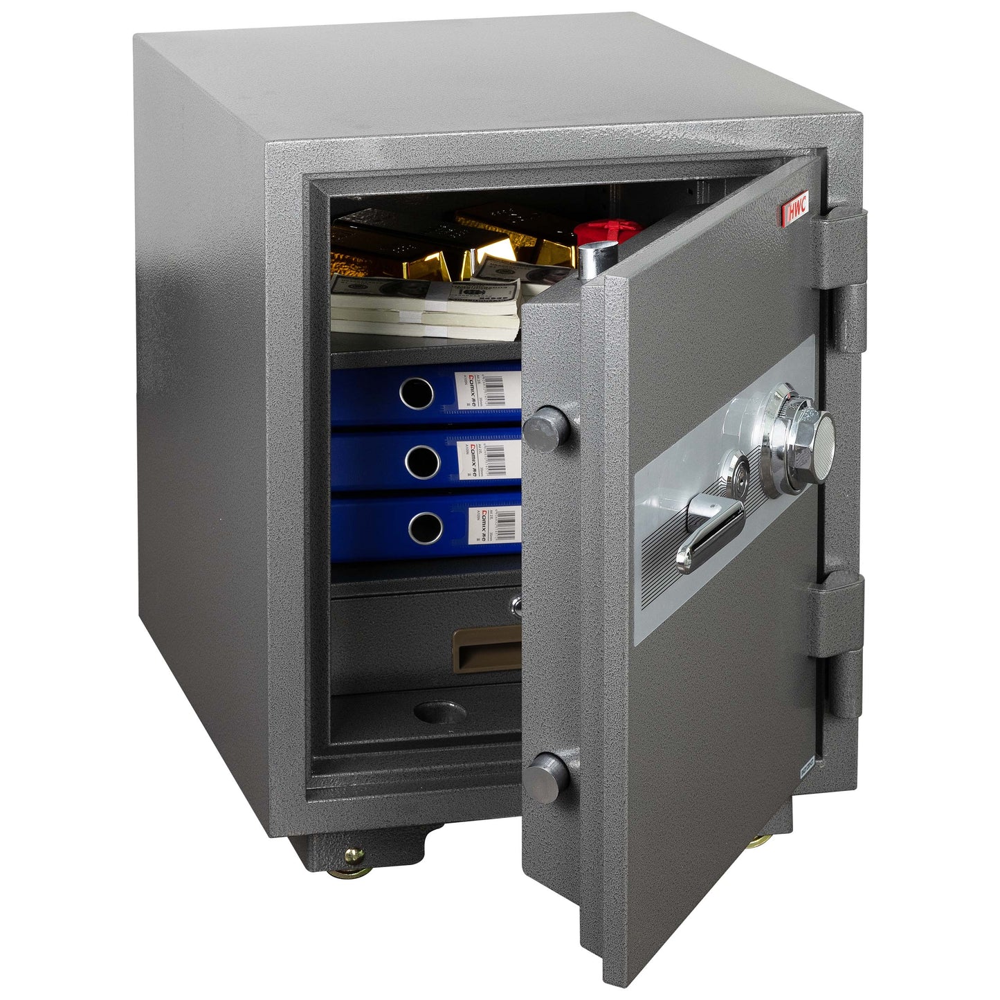 Cosmo Casa - Kluis - Brandwerend 60 min - Metaal - Grijs - 68×48×47 cm (48 l)