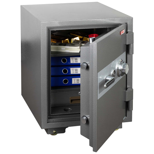 Cosmo Casa - Kluis - Brandwerend 60 min - Metaal - Grijs - 68×48×47 cm (48 l)