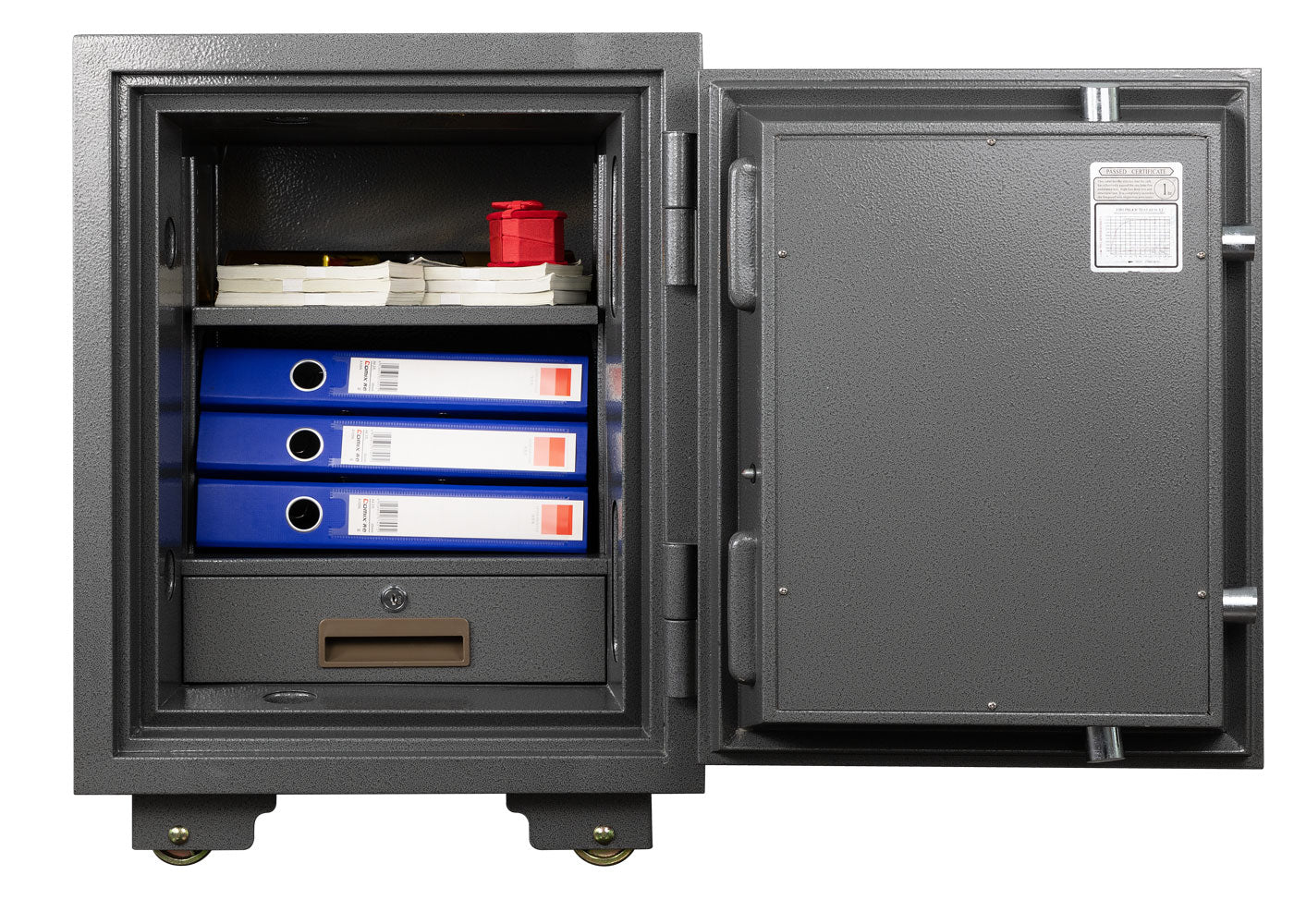 Cosmo Casa - Kluis - Brandwerend 60 min - Metaal - Grijs - 68×48×47 cm (48 l)