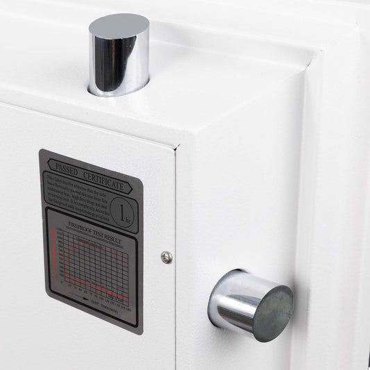 Cosmo Casa - Kluis - Brandwerend 60 min - Metaal - Wit - 60×46×47 cm (39 l)