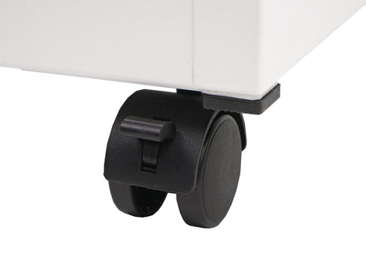 Cosmo Casa - Rolcontainer - Ladekast Archiefkast - Metaal - Wit - 55×40×41 cm (4 laden)