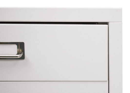 Cosmo Casa - Rolcontainer - Ladekast Archiefkast - Metaal - Wit - 55×40×41 cm (4 laden)