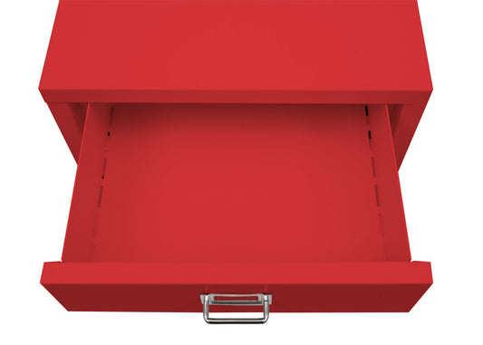 Cosmo Casa - Rolcontainer - Ladekast Archiefkast - Metaal - Rood - 55×40×41 cm (4 laden)
