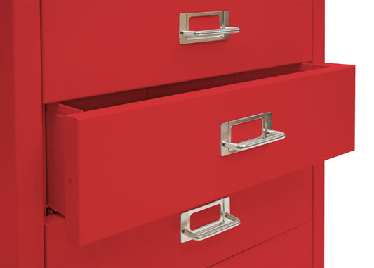 Cosmo Casa - Rolcontainer - Ladekast Archiefkast - Metaal - Rood - 75×40×41 cm (5 laden)