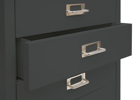 Cosmo Casa - Rolcontainer - Ladekast / Archiefkast - Stalen Kast met 6 Laden - Metaal - Donkergrijs - 75×40×41 cm