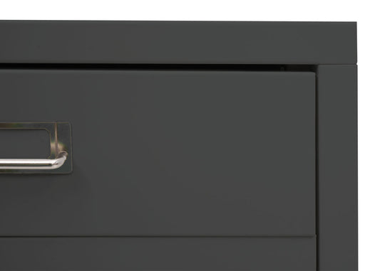 Cosmo Casa - Rolcontainer - Ladekast / Archiefkast - Stalen Kast met 6 Laden - Metaal - Donkergrijs - 75×40×41 cm