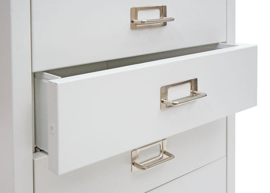 Cosmo Casa - Rolcontainer - Ladekast Archiefkast - Metaal - Wit - 75×40×41 cm (6 laden)