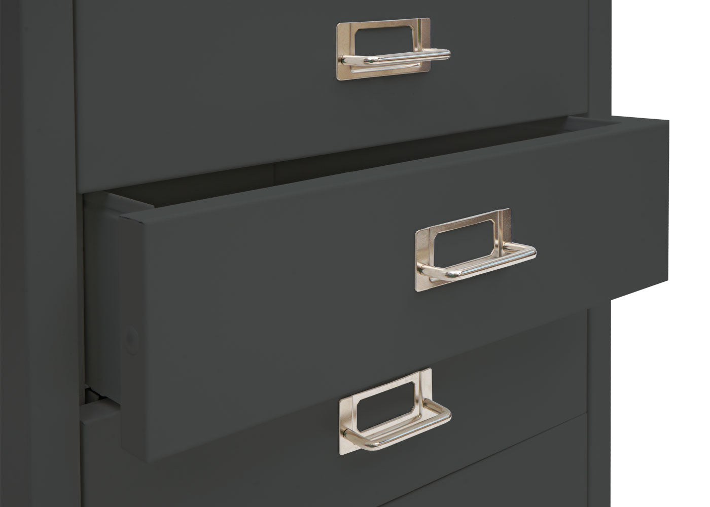 Cosmo Casa - Rolcontainer - Archiefkast - Metaal - Donkergrijs - 115×40×41 cm (8 laden)