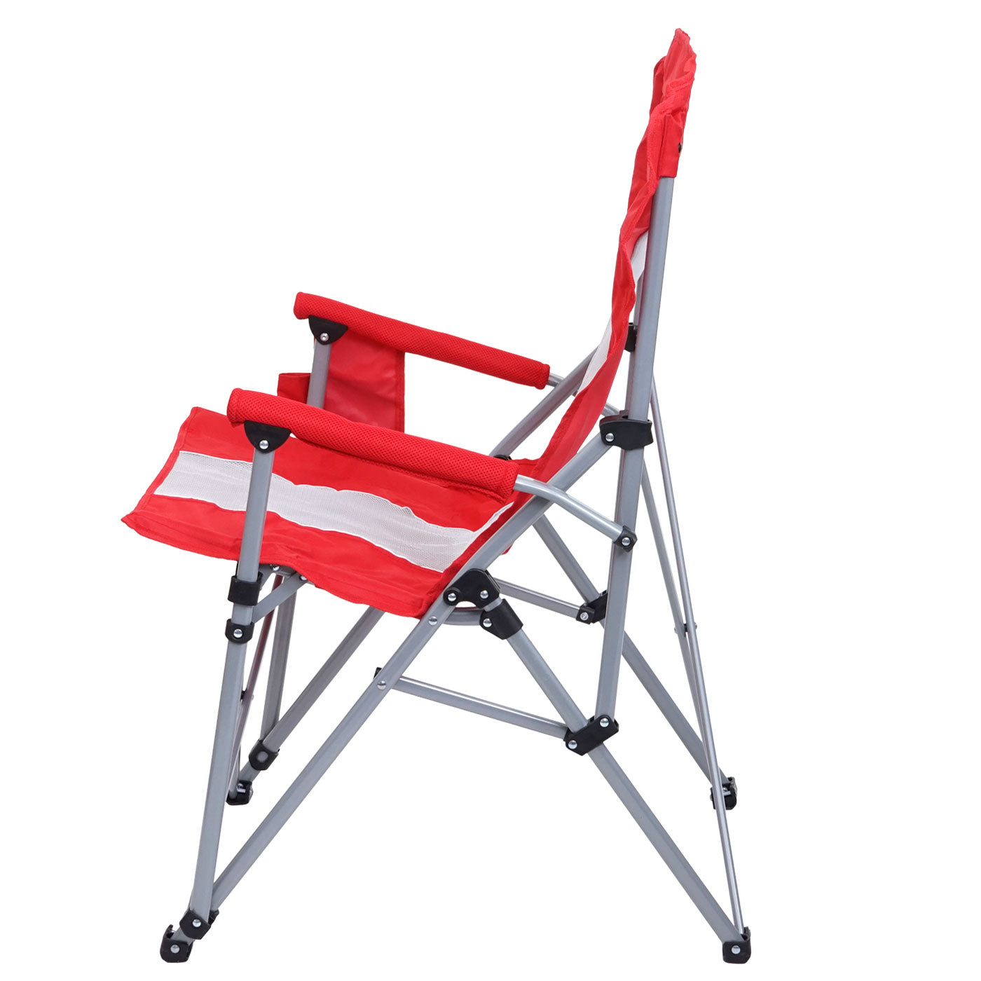 Cosmo Casa - Campingstoel - Klapstoel, Visstoel & Regisseursstoel - Wasbare Hoes - Metaal & Textiel - Rood