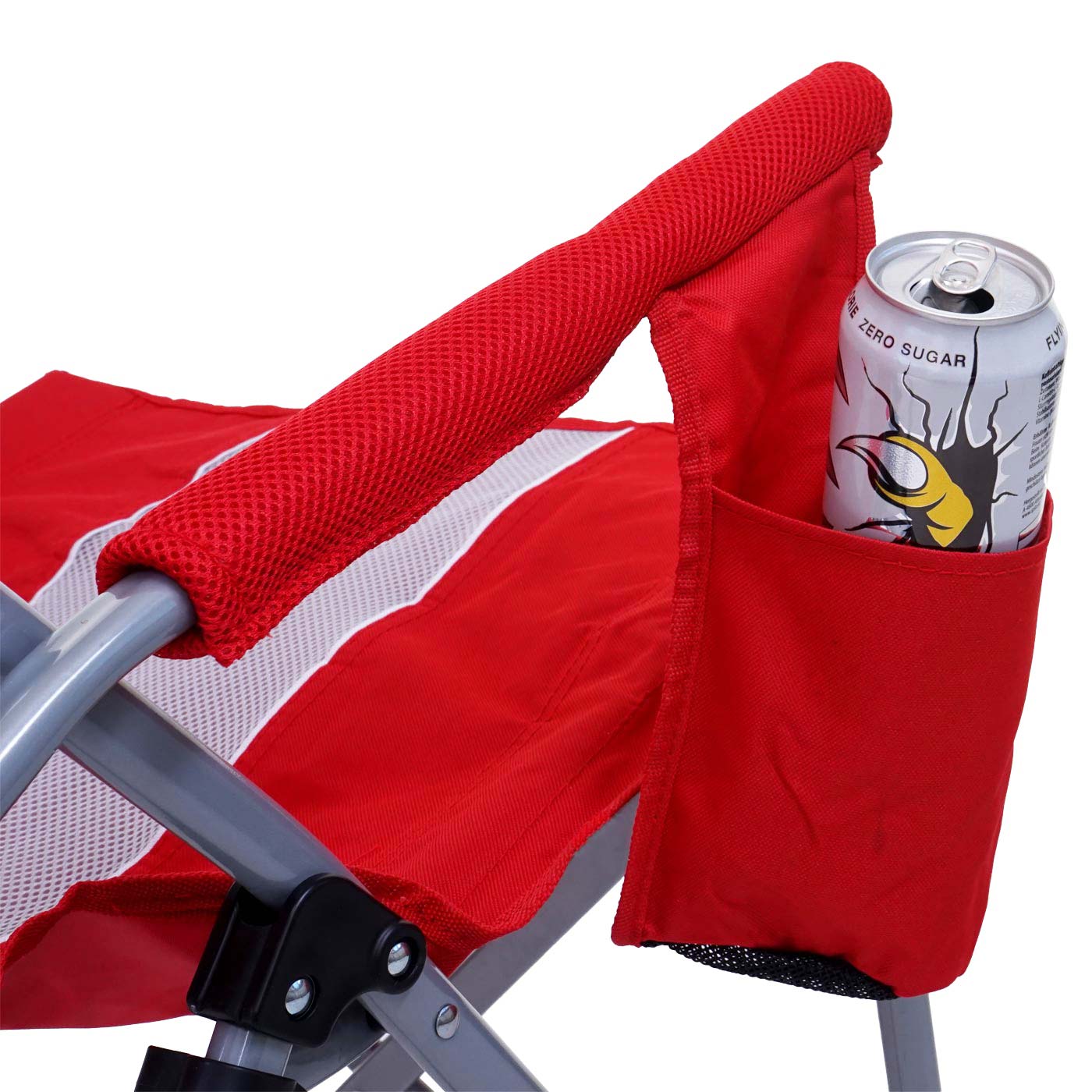 Cosmo Casa - Campingstoel - Klapstoel, Visstoel & Regisseursstoel - Wasbare Hoes - Metaal & Textiel - Rood