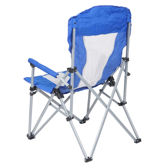 Cosmo Casa - Campingstoel - Klapstoel/Regisseursstoel met Wasbare Beschermhoes - Staal & Stoftextiel - Blauw