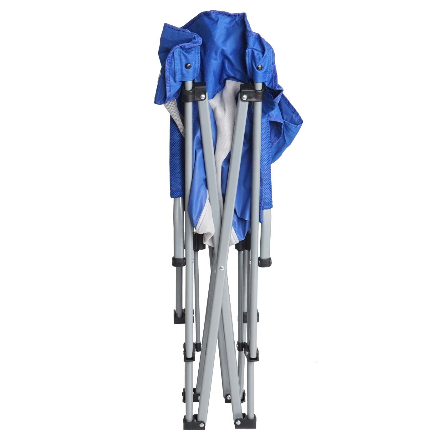 Cosmo Casa - Campingstoel - Klapstoel/Regisseursstoel met Wasbare Beschermhoes - Staal & Stoftextiel - Blauw