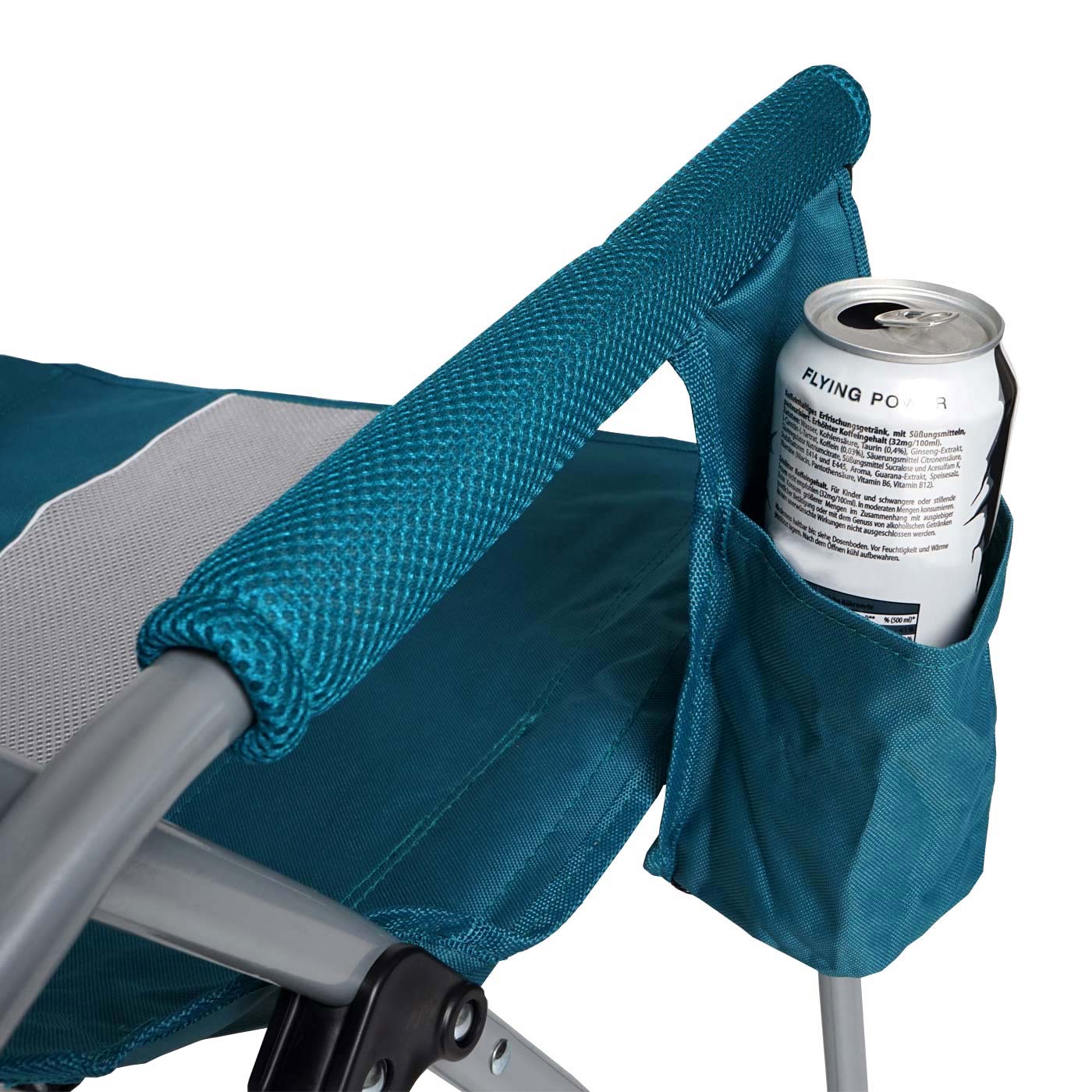 Cosmo Casa - Campingstoel - Klapstoel/Regisseursstoel met Wasbare Beschermhoes - Staal & Stoftextiel - Turkoois