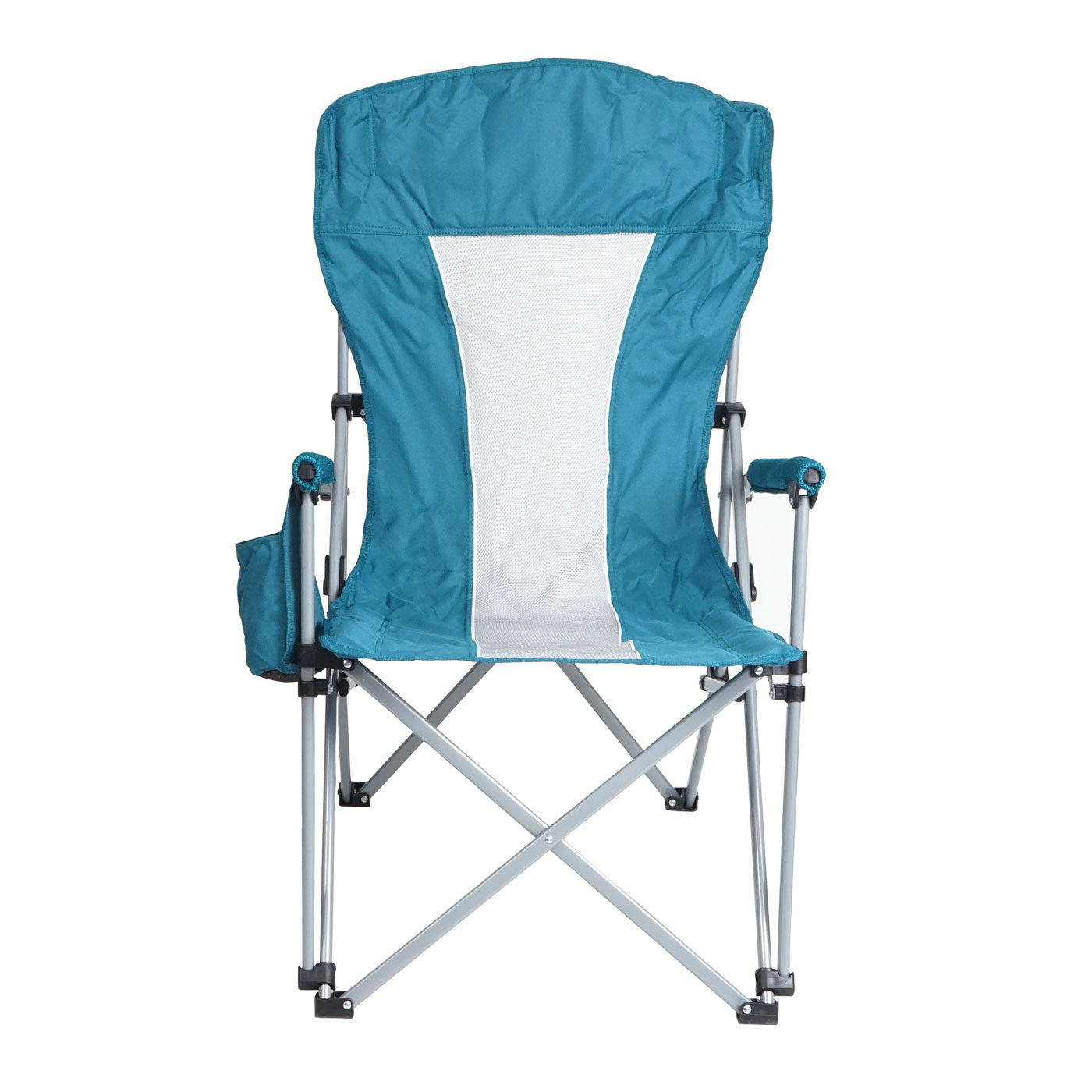 Cosmo Casa - Campingstoel - Klapstoel/Regisseursstoel met Wasbare Beschermhoes - Staal & Stoftextiel - Turkoois