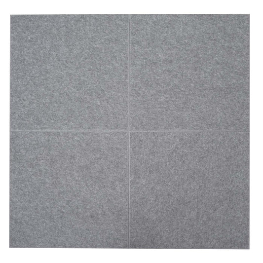 Cosmo Casa - Set van 4 Akoestische Wandpanelen - Geluidsisolatie - Stoftextiel - 50×50 cm - Grijs