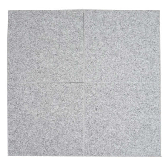 Cosmo Casa - Set van 4 Akoestische Wandpanelen - Geluidsisolatie - Stoftextiel - 50×50 cm - Lichtgrijs