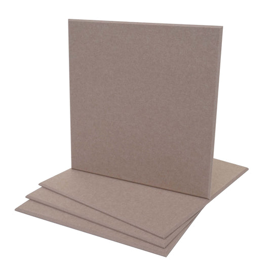 Cosmo Casa - Set van 4 Akoestische Wandpanelen - Geluidsisolatie - Stoftextiel - 50×50 cm - Lichtbruin