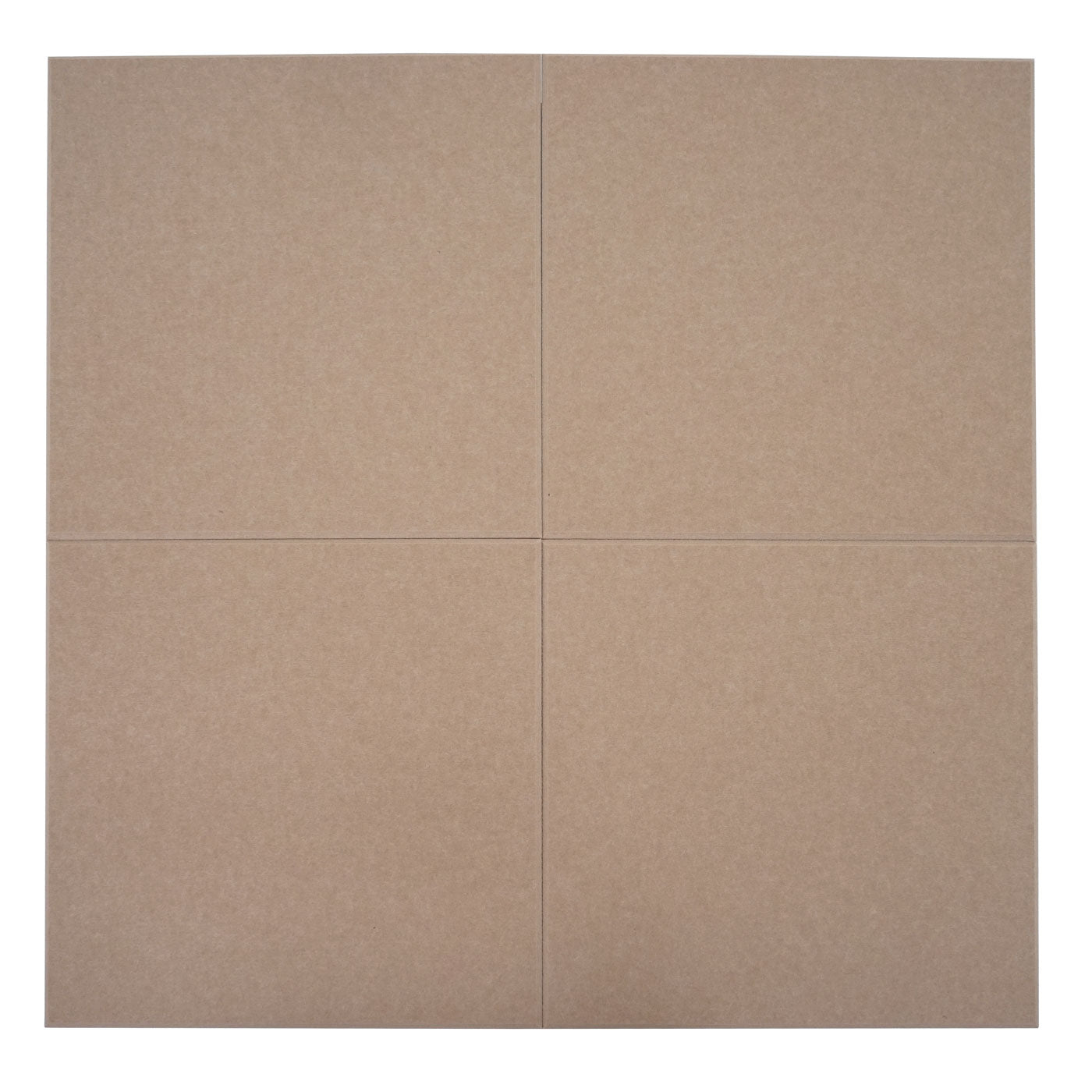 Cosmo Casa - Set van 4 Akoestische Wandpanelen - Geluidsisolatie - Stoftextiel - 50×50 cm - Lichtbruin