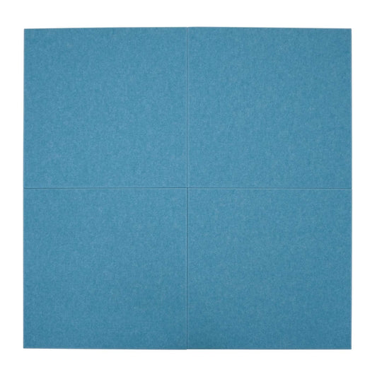 Cosmo Casa - Set van 4 Akoestische Wandpanelen - Geluidsisolatie - Stoftextiel - 50×50 cm - Blauw