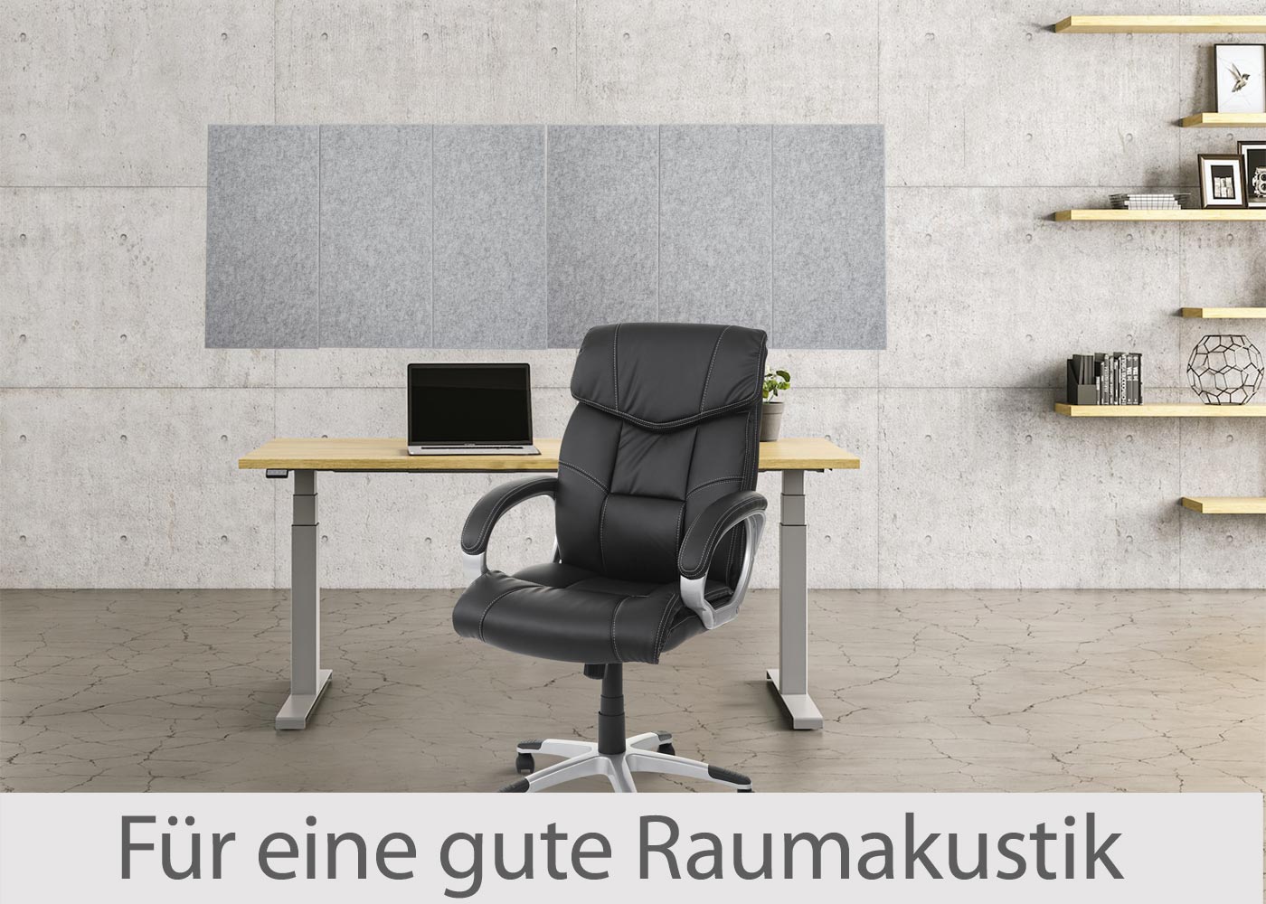 Cosmo Casa - Set van 6 Akoestische Wandpanelen - Geluidsisolatie - 1 m² Oppervlakte 60×30 cm - Lichtgrijs